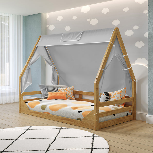 Tent Cover Accessory for Casita Kids Wood Floor Twin Bed Grey