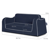 Little Reader Sofa Lounge - Navy with White Piping
