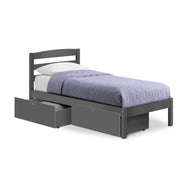 P'kolino Twin Bed with Storage Drawers - Grey