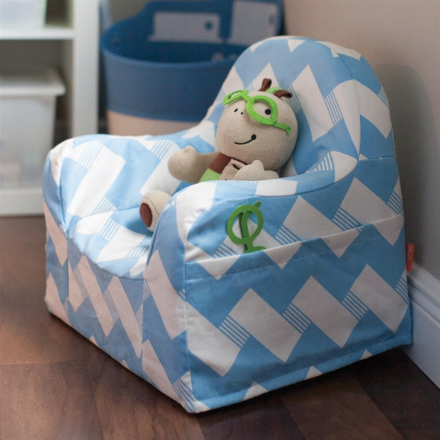 Little Reader Toddler Chair - Chevron Blue