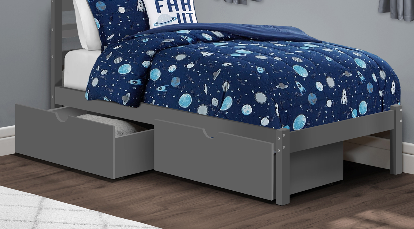 Beds with storage drawers by P'kolino