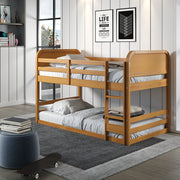 Curva Rattan Solid Wood Bunk Bed - Solid Pine Wood - Eco Friendly - Modern Design - PKFFCUVBB