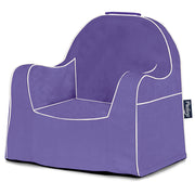 Little Reader Chair - Light Purple with White Piping - PKFFLRSLPR