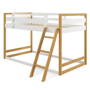 P'kolino Quadra Bunk Bed - White and Natural - Solid Natural Pine Wood - Modern Design - Eco Friendly - PKFFQUABB
