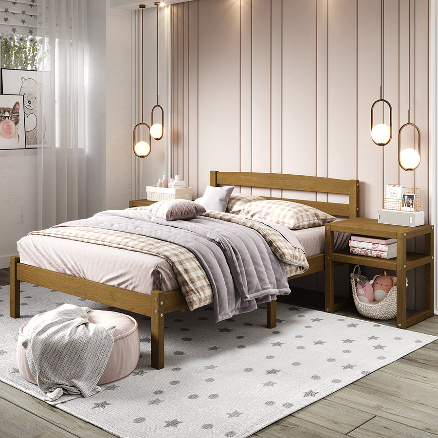 Urban Oak Wood Full Bed