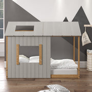 Pkolino Kid's House Twin Floor Bed - The affordable way to bring fun to the kids room.  Solid Construction Designed with Safety in Mind. A whimsical, unique twin floor bed. Montessori designed to be durable and safe.