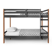 Pkolino Kid's Letto Bunk Bed - The Affordable All Wood Two-Tone Bunk Bed - Sturdy, Solid Construction Designed with Safety in Mind.  Built-in ladder and sturdy guardrails. Modern design that is durable and safe.