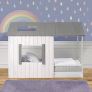 Pkolino Kid's House Twin Floor Bed - The affordable way to bring fun to the kids room.  Solid Construction Designed with Safety in Mind. A whimsical, unique twin floor bed. Montessori designed to be durable and safe.