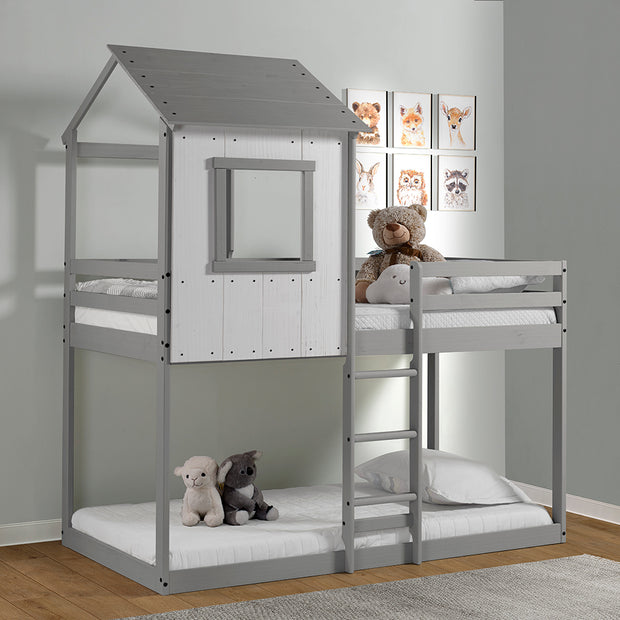 Pkolino Kid's Tree House Bunk Bed - The affordable way to bring fun to the kids room. Sturdy, Solid Construction Designed with Safety in Mind. A whimsical, unique bunk bed. Modern design that is durable and safe.