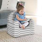 Little Reader Toddler Chair  Stripes Grey