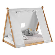 Pkolino Kid's Tent Twin Floor Bed - The affordable way to bring fun to the kids room.  Solid Construction Designed with Safety in Mind. A whimsical, unique twin floor bed. Montessori designed to be durable and safe.
