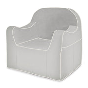 Reader Children's Chair - Grey with White Piping