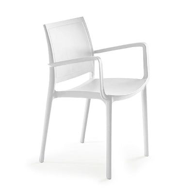 P'kolino Luna Modern Chair with Arms - White